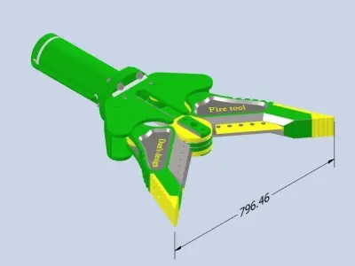 Emergency rescue tools hydraulic cutting shears for firefighters 3D model