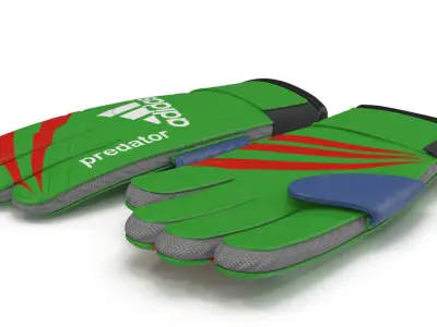Goalie Gloves Adidas 3D model