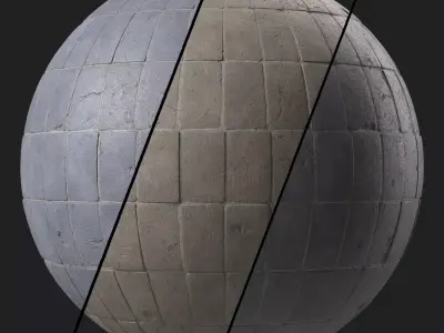Pavement Materials 104- Concrete Paving - Sbsar Pbr 4k Seamless Texture