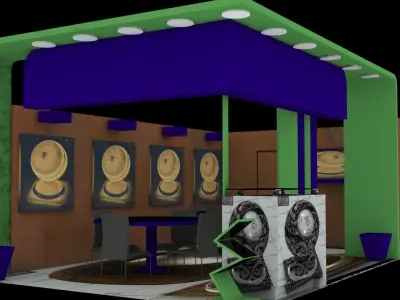 Exhibition Booth 3D model Free 3D model