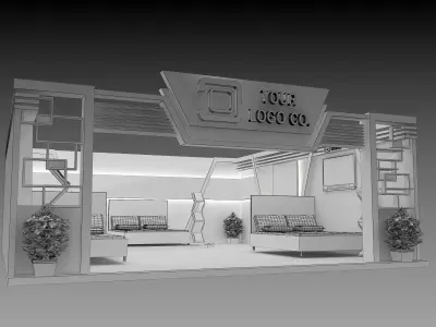 Booth Exhibition Stand a412a 3D model
