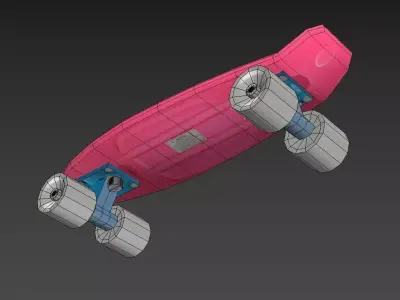 Skateboard Low-poly 3D model Low-poly