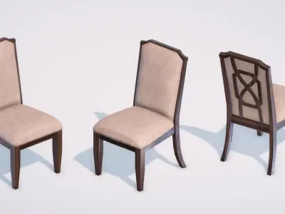 Chairs Pack PBR Low-poly 3D model