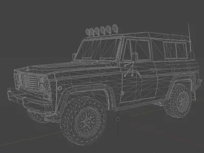 army utility vehicle Low-poly 3D model