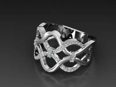Diamond Jewelry Ring  3D print model