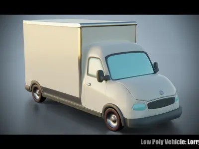 Low Poly Vehicle - Lorry Low-poly 3D model