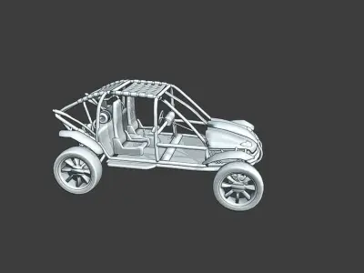 Buggy Car - Desert Vehicle - Post Apocalyptic 3D model