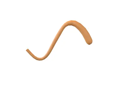 Cat Tail v1 004 Low-poly 3D model