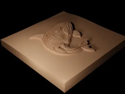 Orca CNC 3d Print High Relief Sand Casting 3D print model