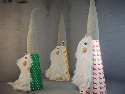 Christmas Gnomes 3D model