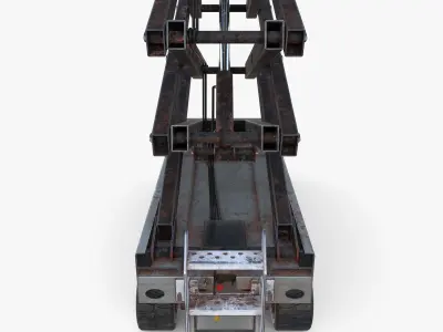 Animated Electric Scissor Lift v4 Low-poly 3D model
