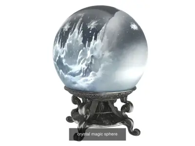 pack of  5   crystal mahic sphere  3D Model Collection
