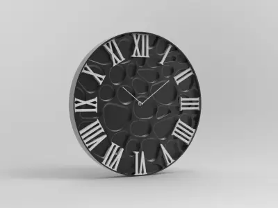 Wall clock 60 cm deformed model 3D print model