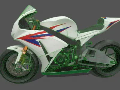 Sportbike6 Low-poly 3D model