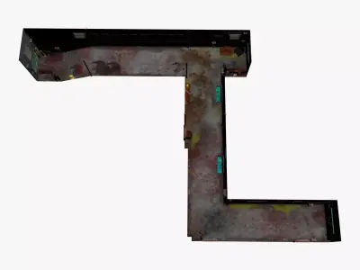 Old Corridor Level 0  Low-poly 3D model