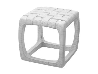 Woven Style Seat Stool 3D model