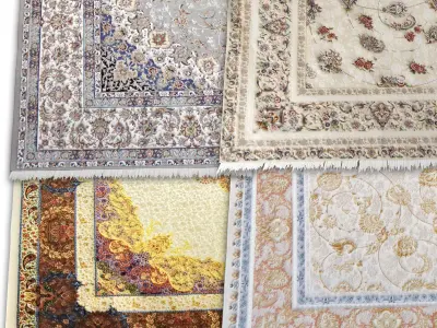 Persian Carpet Collection-vol3-4k texture Low-poly 3D model