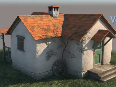 Country Cottage Free low-poly 3D model
