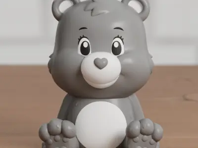 Care Bears Set Chibi Cute 80s Retro Vintage 3D print model