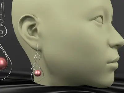 earrings 0004 3D model