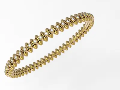 Clash  Bracelet Diamonds 166mm 16 size 3D print model