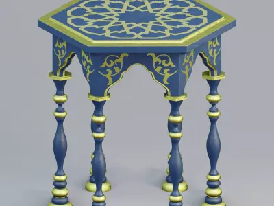 Moroccan nightstand 3D model