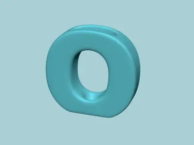 Vase O - Alphabet Vases Collection Letters - STL Printable 3D print model