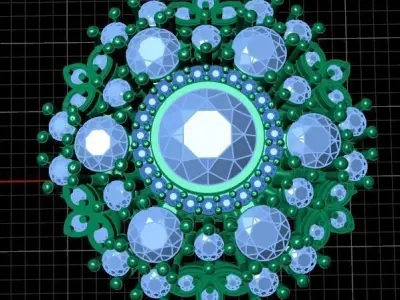 Luxury Diamond Ring 3D print model