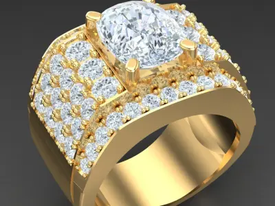 Luxury Men Rings Designs 5MR076 3D print model