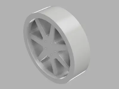 3D printable wheel rim 3D print model