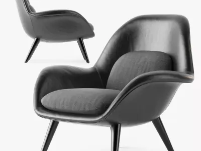 Fredericia Swoon armchair  3D model