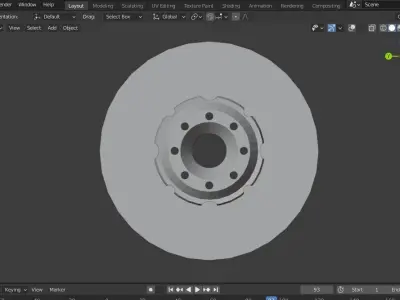 Brake Discs for Sport Cars Low-poly 3D model