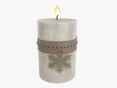 Candle Christmas DIY 03 3D model