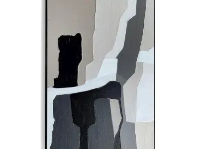 Plaster Two Photo Frame 535 Low-poly 3D model