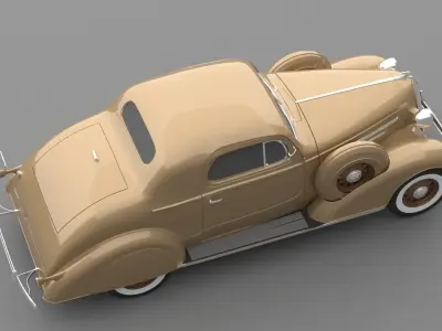 1936 Chevrolet Master De Luxe sport Coupe 3D model