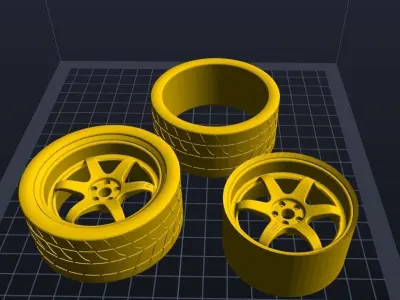 HX-02 wheels for modeler 3D model
