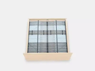 MALM Bed frame high w 4 storage boxes 14 Low-poly 3D model