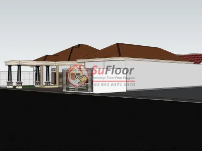 House 30x30m code 501- Sketchup 3D model 3D model 3D model