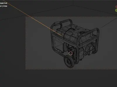 portable Industrial Power generator  3D model