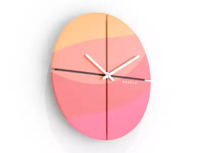 Minimalist Clock - Sunset Circle 3D model
