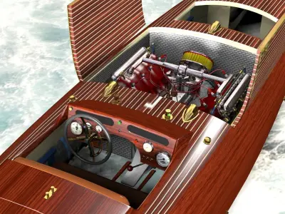 Baby Bootlegger G5 Speed Boat 3D model