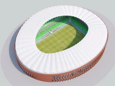 Stadium with roof 3D model
