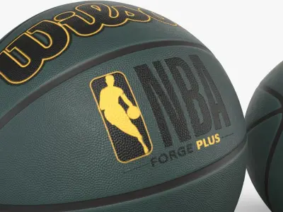 Collection of best basketball balls Low-poly 3D model