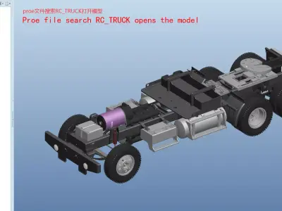 RC truck chassis model 3D model