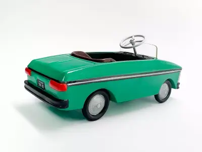 Vintage pedal car Moskvich 3D print model