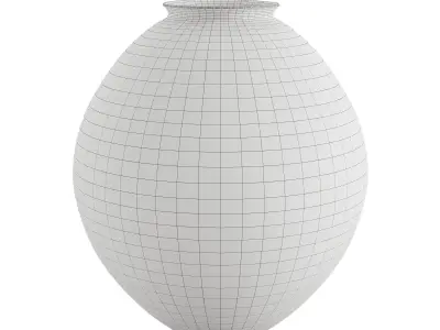 Round Metal Vase 3D model