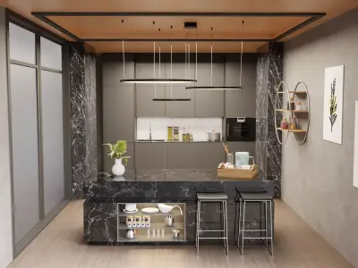 Kitchen interior 3D model