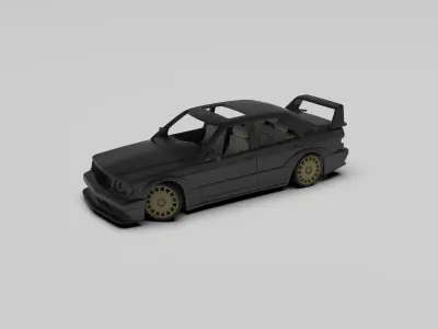 Mercedes 190e 3d Model Printable Kit 3D print model