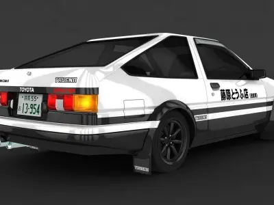 Toyota AE 86 initialD 3D final version 3D model