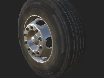 Truck Wheel Low-poly 3D model by Dannou from CGTrader